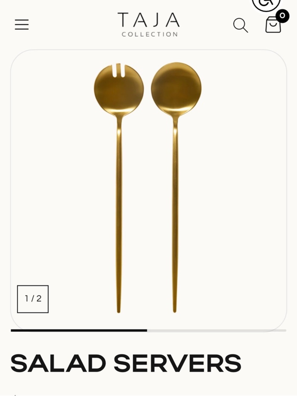 NWOT Taja salad servers